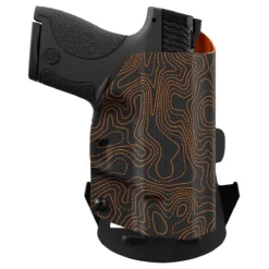 Orange Topographic Map Custom Printed Holster - OWB Kydex Holster