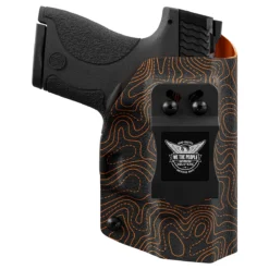 Orange Topographic Map Custom Printed Holster - IWB Kydex Holster