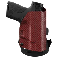 Red Carbon Fiber Kydex OWB Paddle Holster Custom Designed Paddle