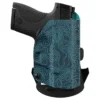 Aqua Topographic Map Custom Printed Holster - OWB Kydex Holster