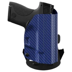 Blue Carbon Fiber Kydex OWB Paddle Holster Custom Designed Paddle