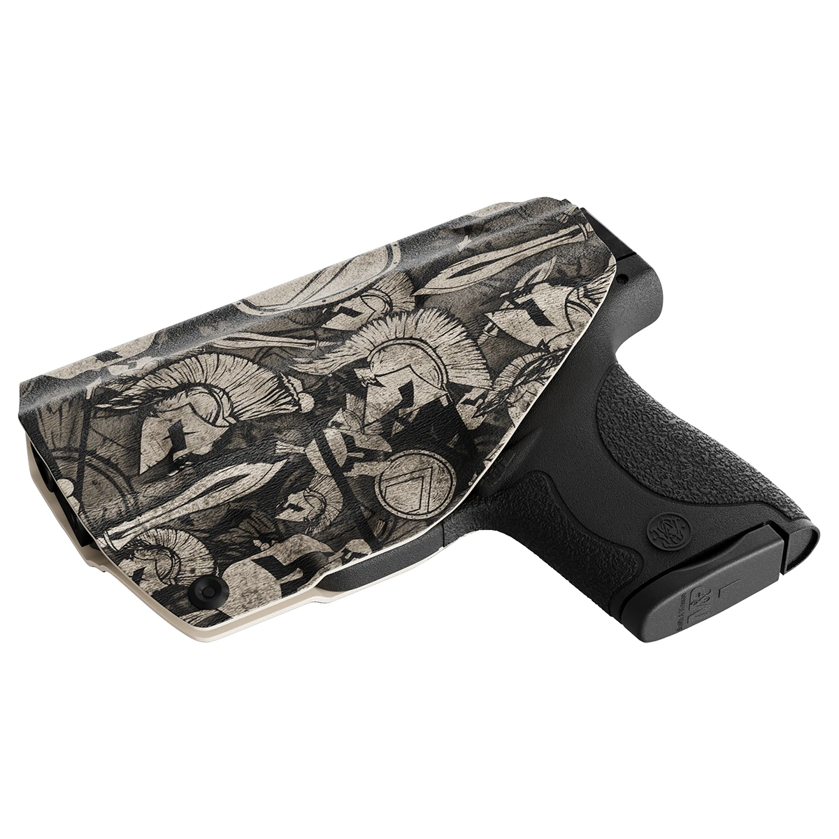 Tan Spartan Camo Custom Printed Holster - IWB Kydex Holster - Image 4