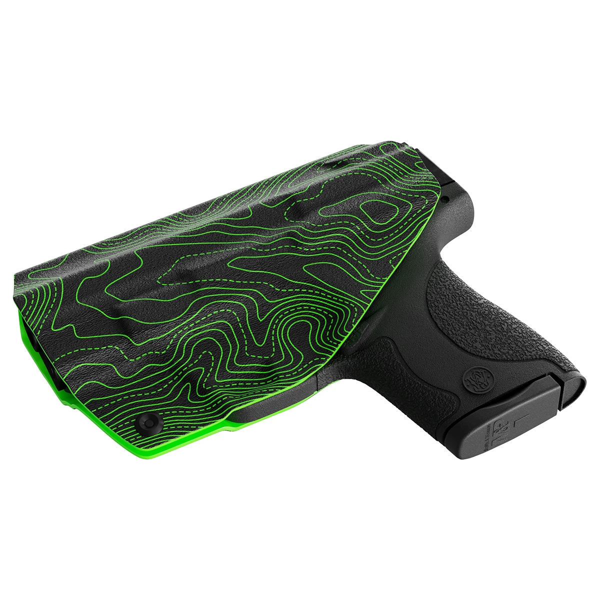 Green Topographic Map Custom Printed Holster - IWB Kydex Holster - Image 4