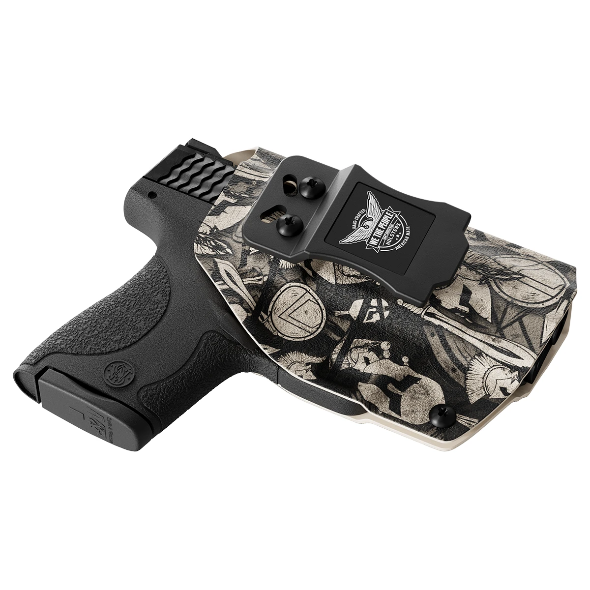 Tan Spartan Camo Custom Printed Holster - IWB Kydex Holster - Image 2